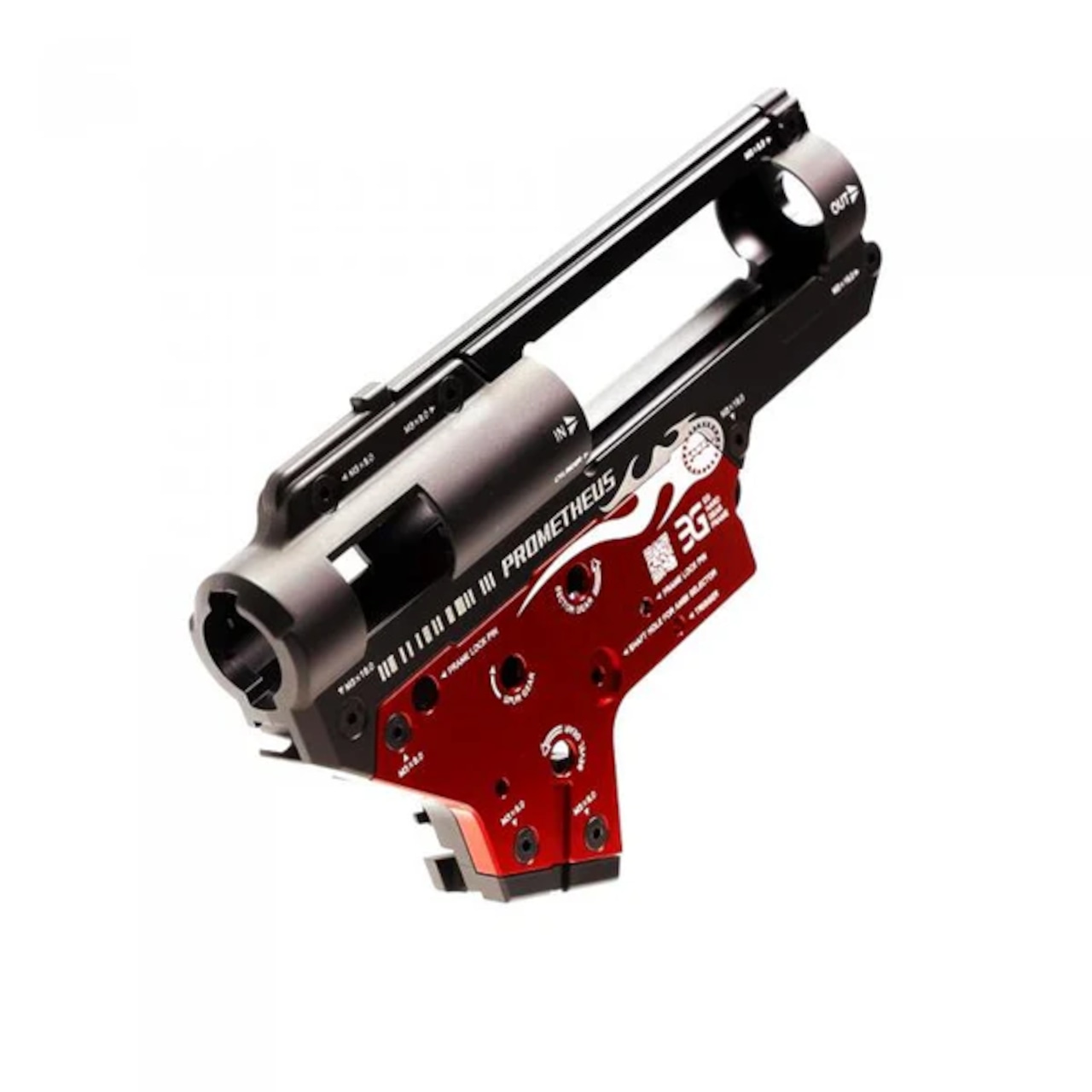 【 PROMETHEUS】東京マルイ互換 EGハードギアフレーム Ver.2 メカボックス 6mm軸受け用 (専用スプリングガイド付き)