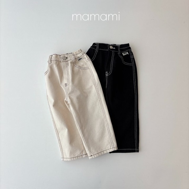 【取寄】mamami｜season stitch pants｜シーズンステッチパンツ｜XS-JL｜kids&jr｜26 spring