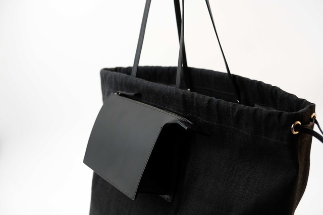 MARROW/MA-AC6311 FABRIC BIG TOTE BLACK