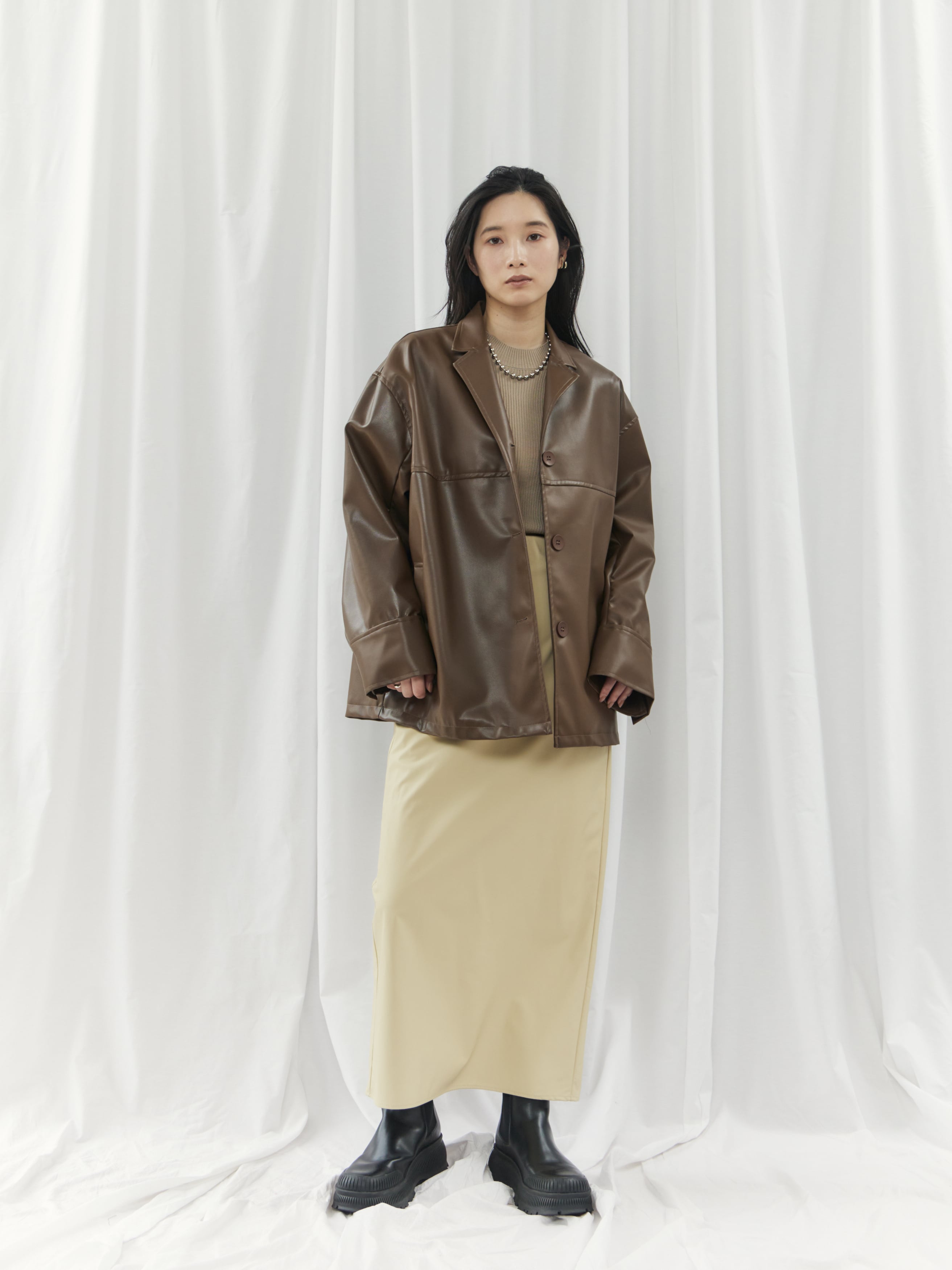 FAUX LEATHER JK（ﾌｪｲｸﾚｻﾞｰｼﾞｬｹｯﾄ）【7543117】 | CIEL'AIR
