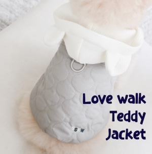即納【SSFW】Love Walk Teddy Jacket《KhakiGray》