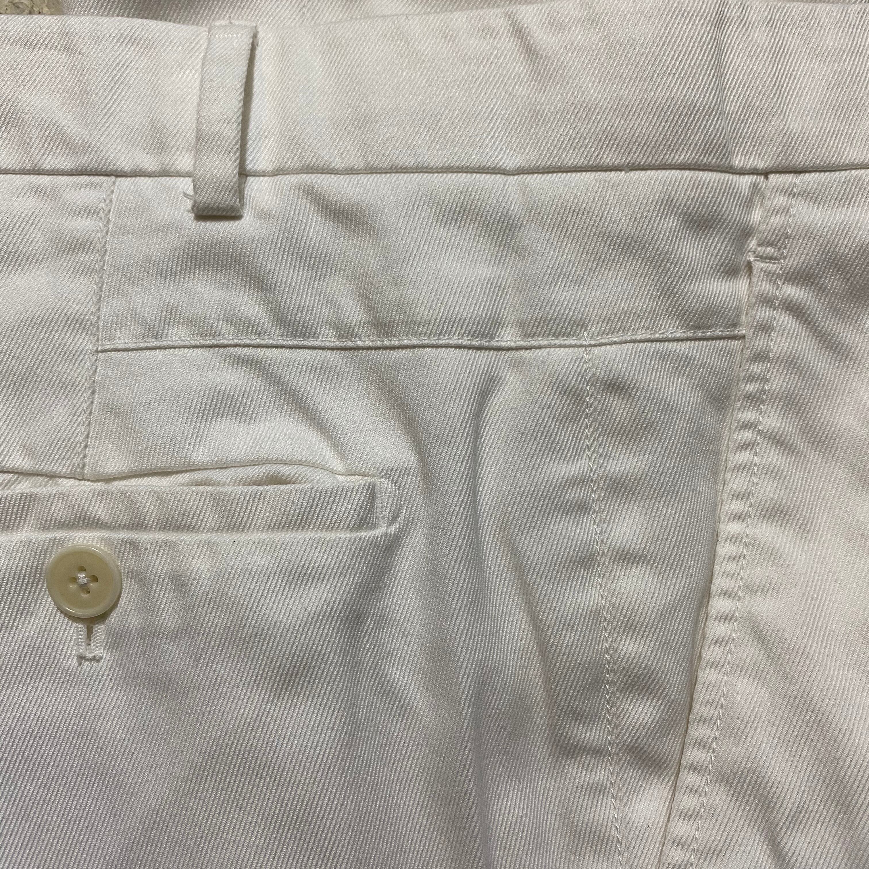 HERMES white cotton pants | NOIR ONLINE
