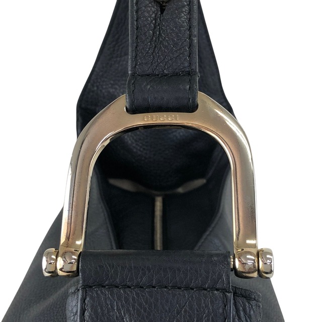 GUCCI グッチ ショルダーバッグ ブラック ロゴ レザー セミショルダーバッグ vintage ヴィンテージ オールド 4wyrtg