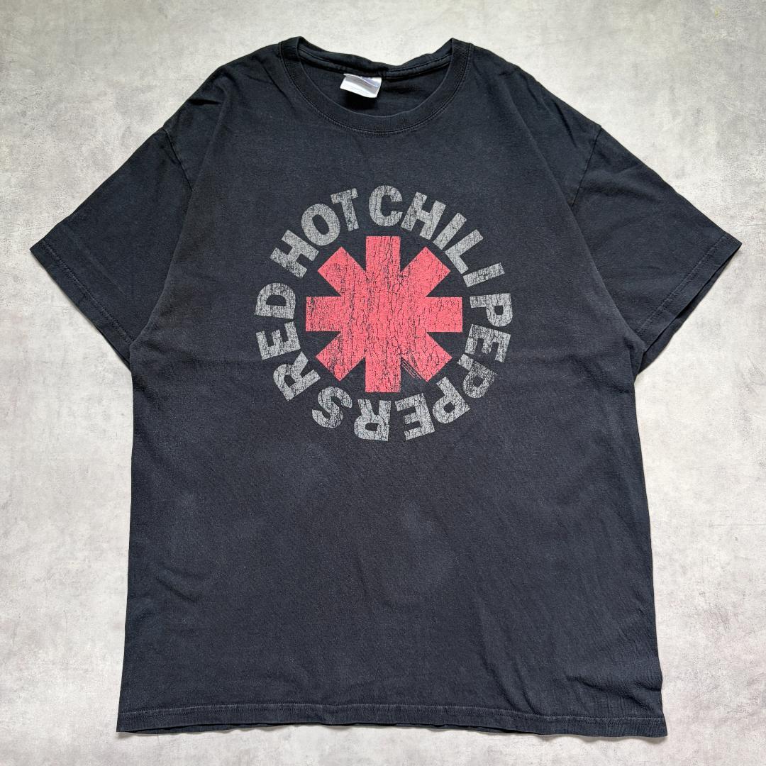 レッドホットチリペッパーズ ヘインズ バンドT Tシャツ 古着 00s L 黒