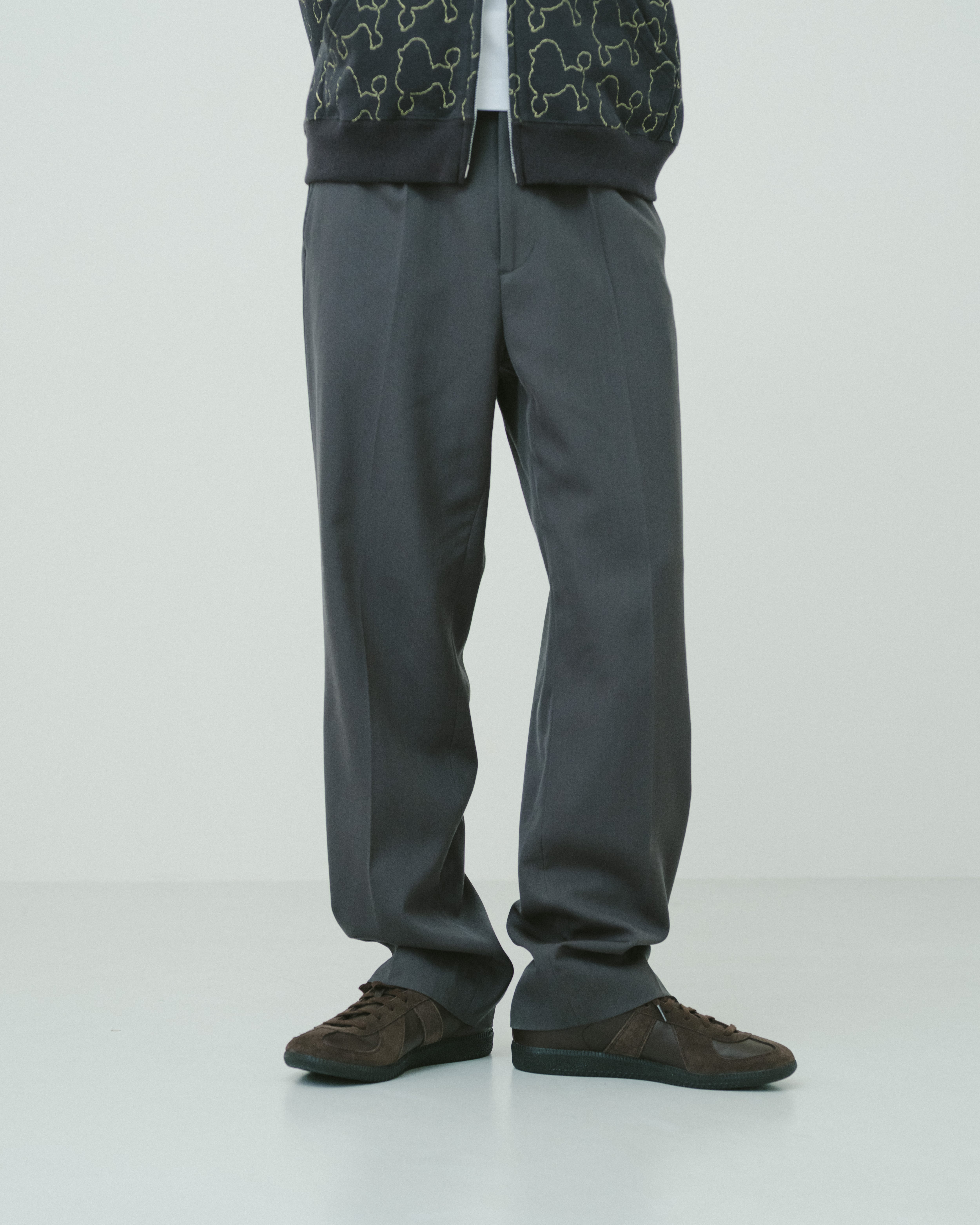 Wool straight slacks（CHARCOAL GREY） | TTTMSW
