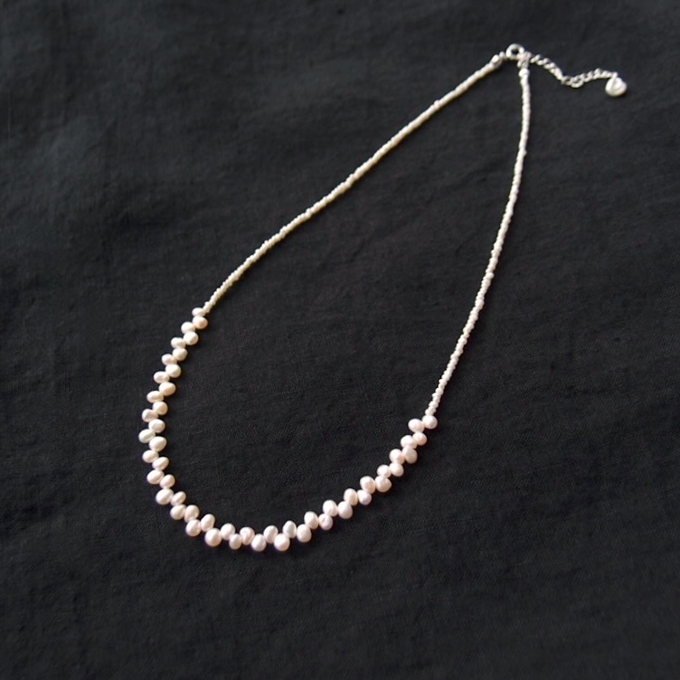 再入荷【SV】Seed × Wave pearls Necklace/シードパール ウェーヴネックレス