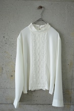 Lace-panel blouse
