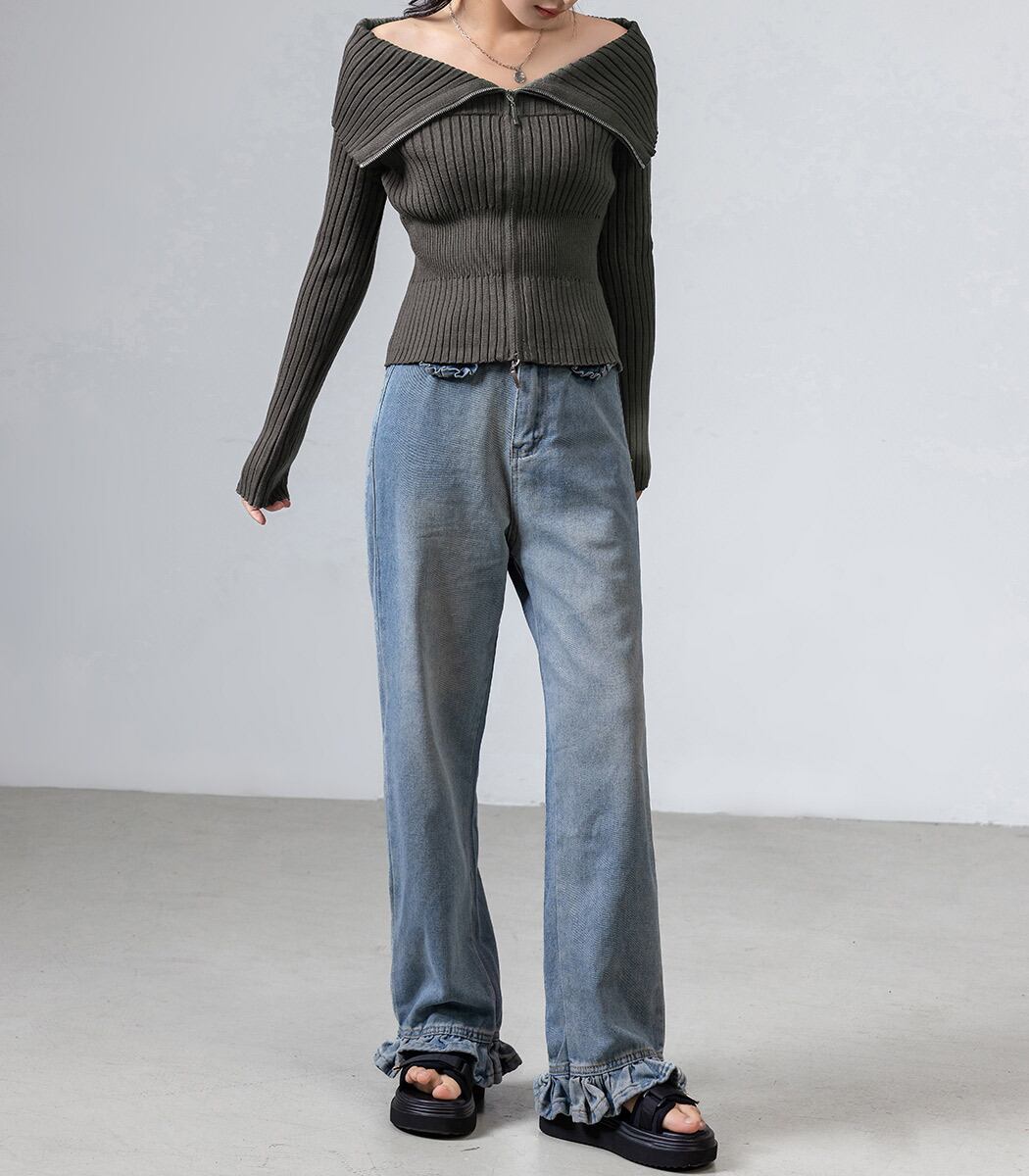 メール便】Wジップニット／tops2153 | DAY CLOSET｜ レディースウェア