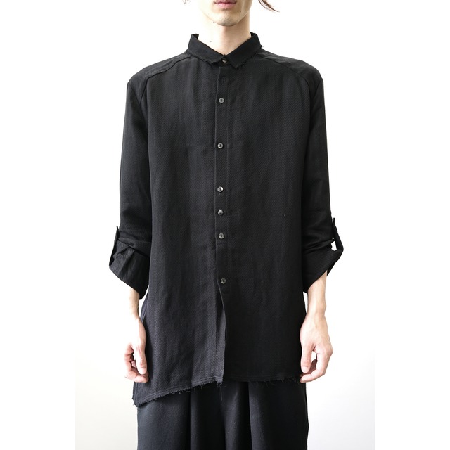 [kujaku] (クジャク) 2023SS anzu shirt (black)