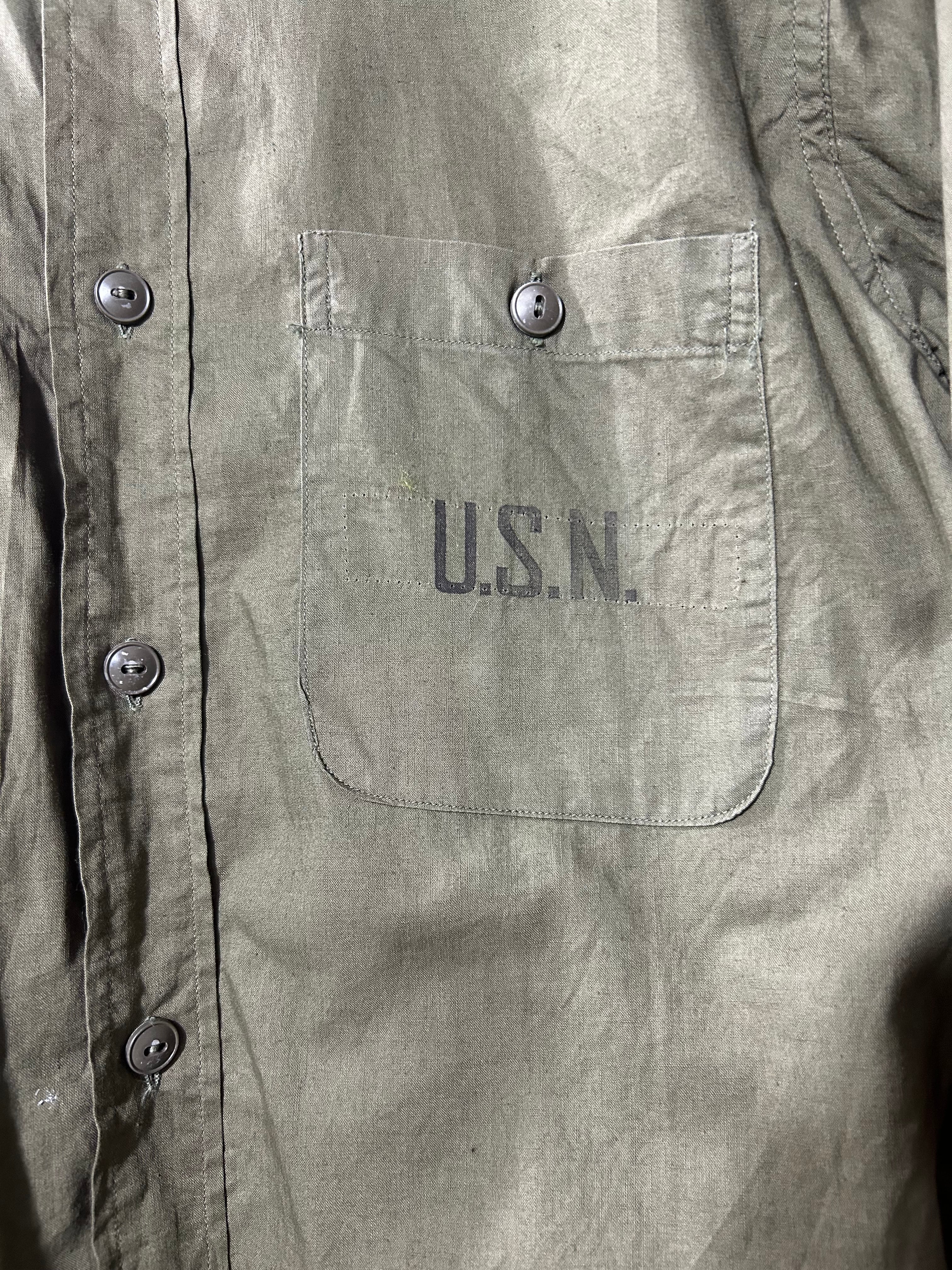 RARE 40s US NAVY海軍 RARE N-3 Poplin ポプリンシャツ | BaseEXCHANGE