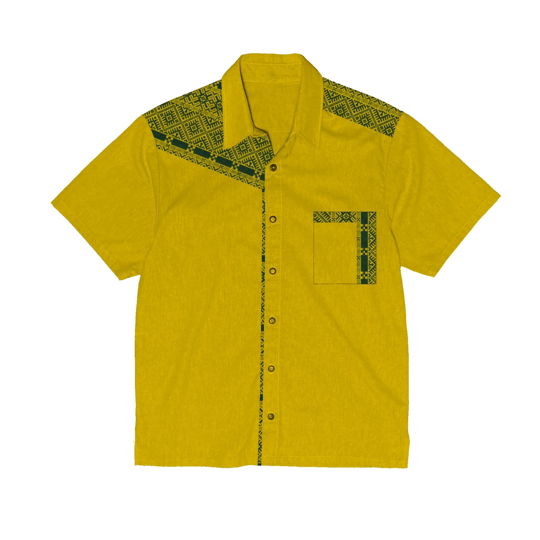 ミンサー柄（黄）かりゆしウェア | AOHAL 