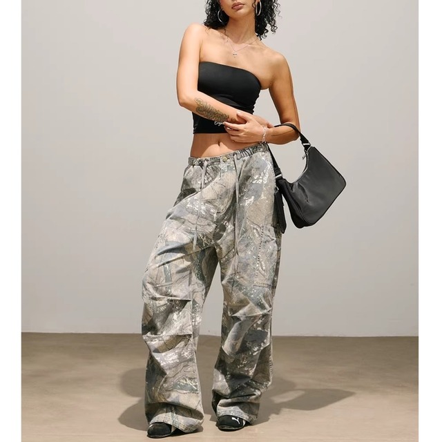 ツリーカモフラージュパターンユーティリティパンツ 1col   R01871