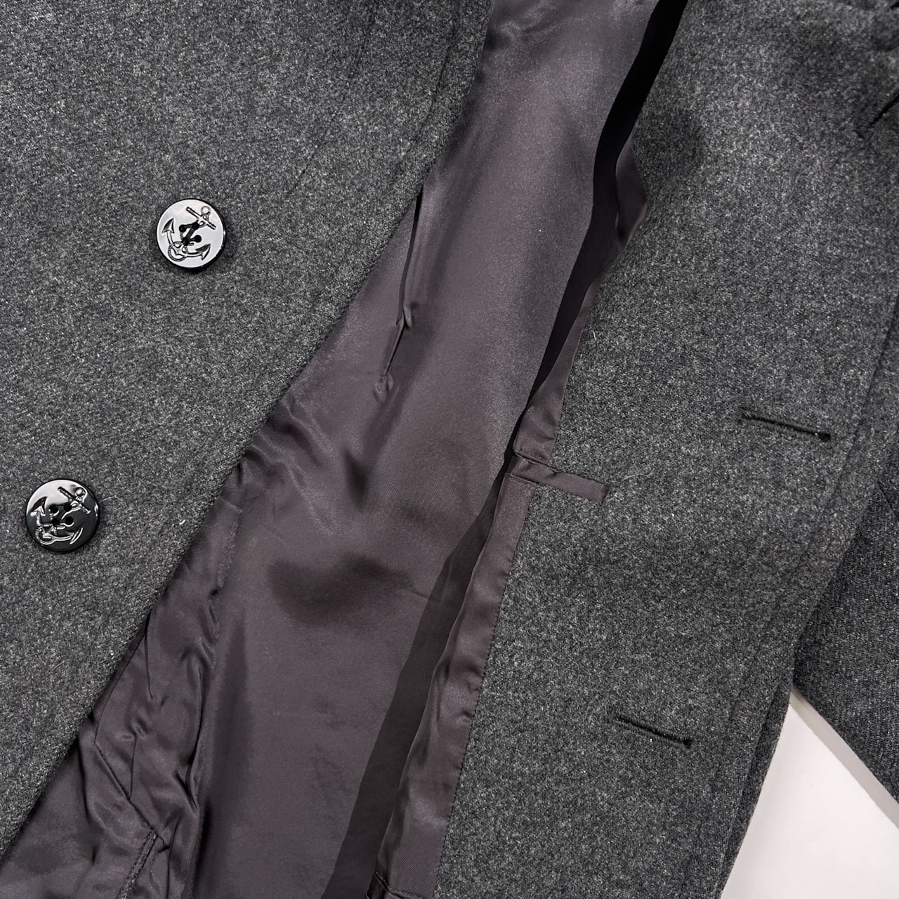 Orcival オーシバル メルトン シングル ピーコート サイズ 1 /チャコールグレー/オーチバル