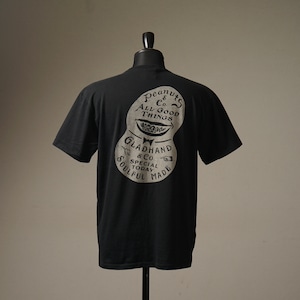 Mr,SMILEY - S/S T-SHIRTS. BLACK Peanuts & Co × GLADHAND & Co.