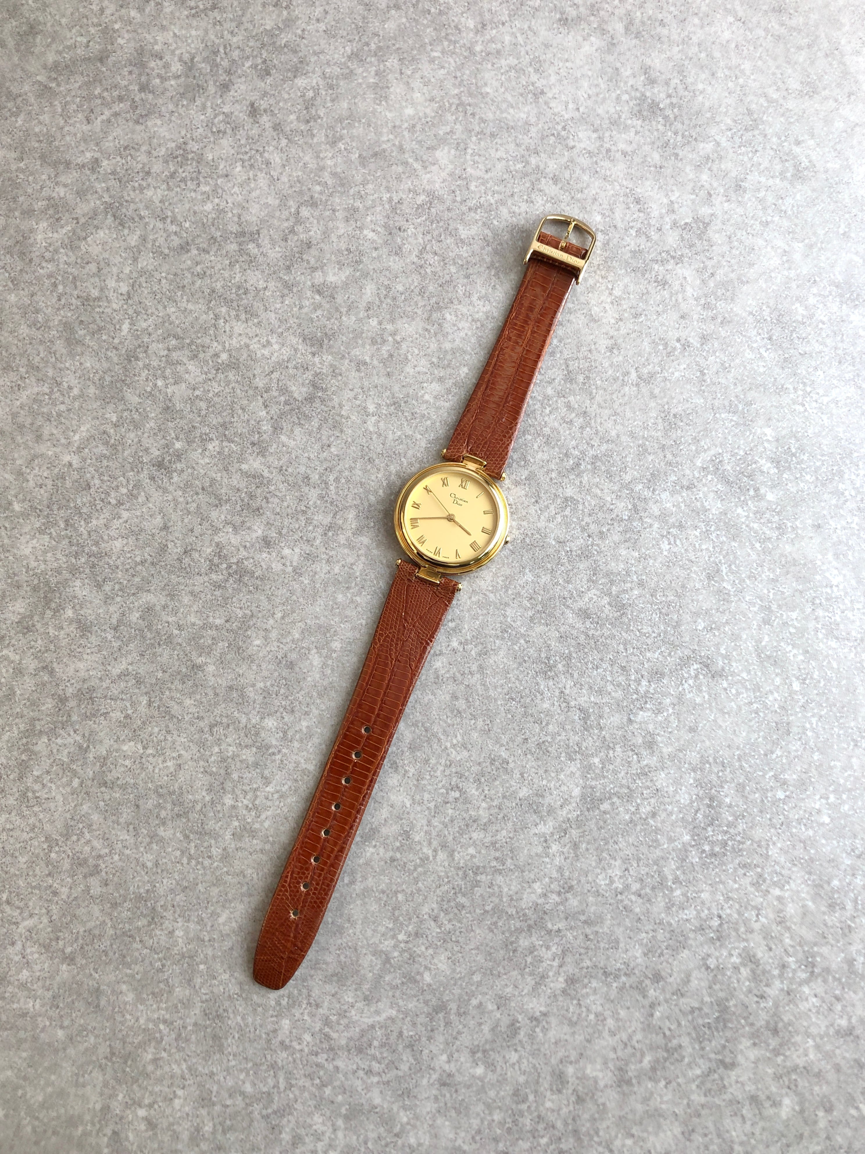 Christian Dior クリスチャン ディオール 腕時計 ゴールド ローマ