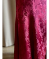 back lace up  jacquard mermaid dress-3655-9