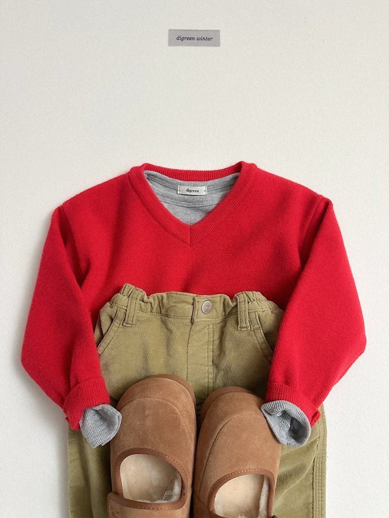 〖取寄〗韓国子供服 / 26winter / Digreen / コージーVネックニット / キッズ / 冬服 *S~2XL*