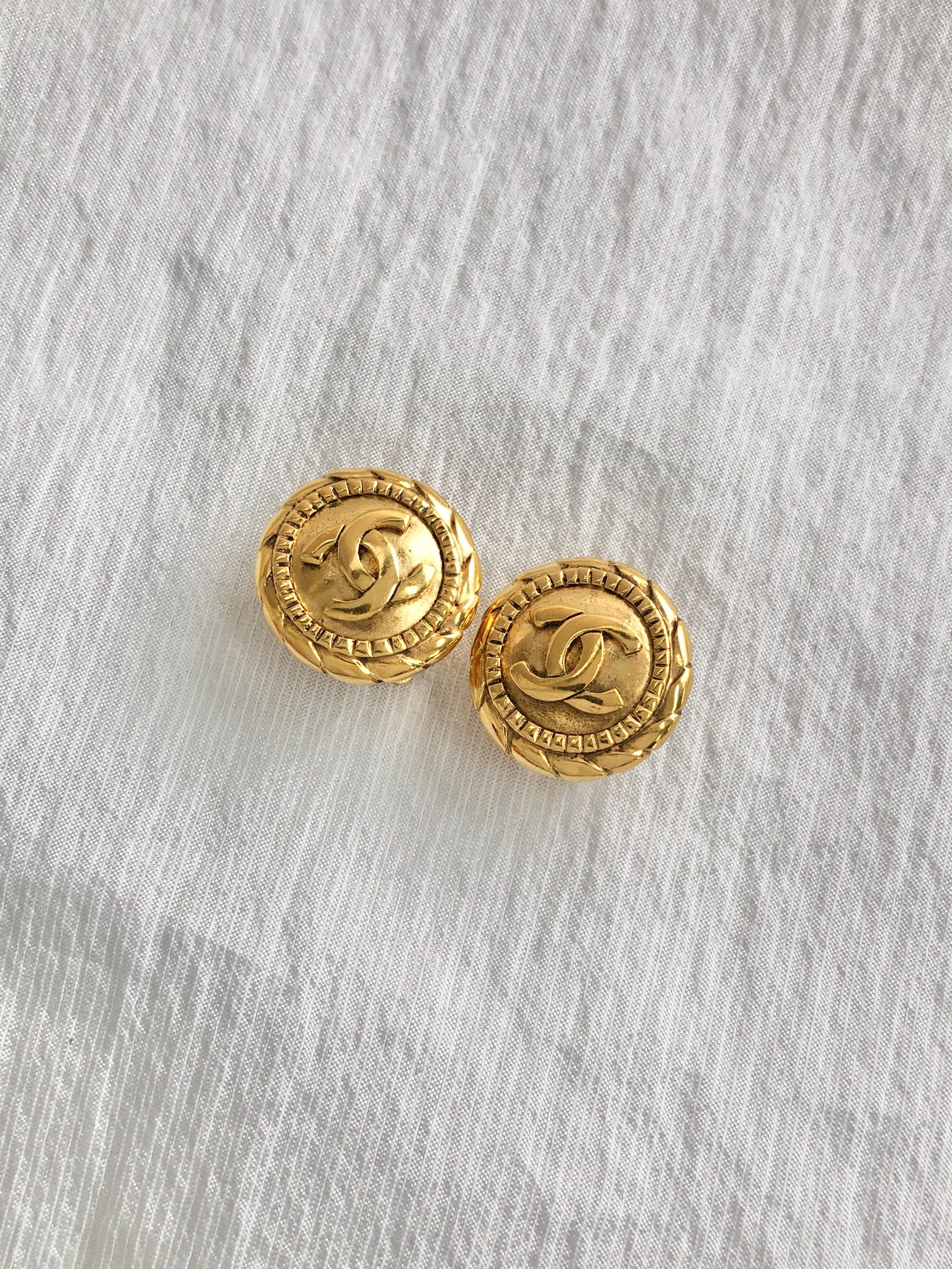 CHANEL シャネル イヤリング ゴールド ココマーク vintage ヴィンテージ オールド h3r7bg