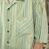 tommy bahama multi stripe silk open collar shirt