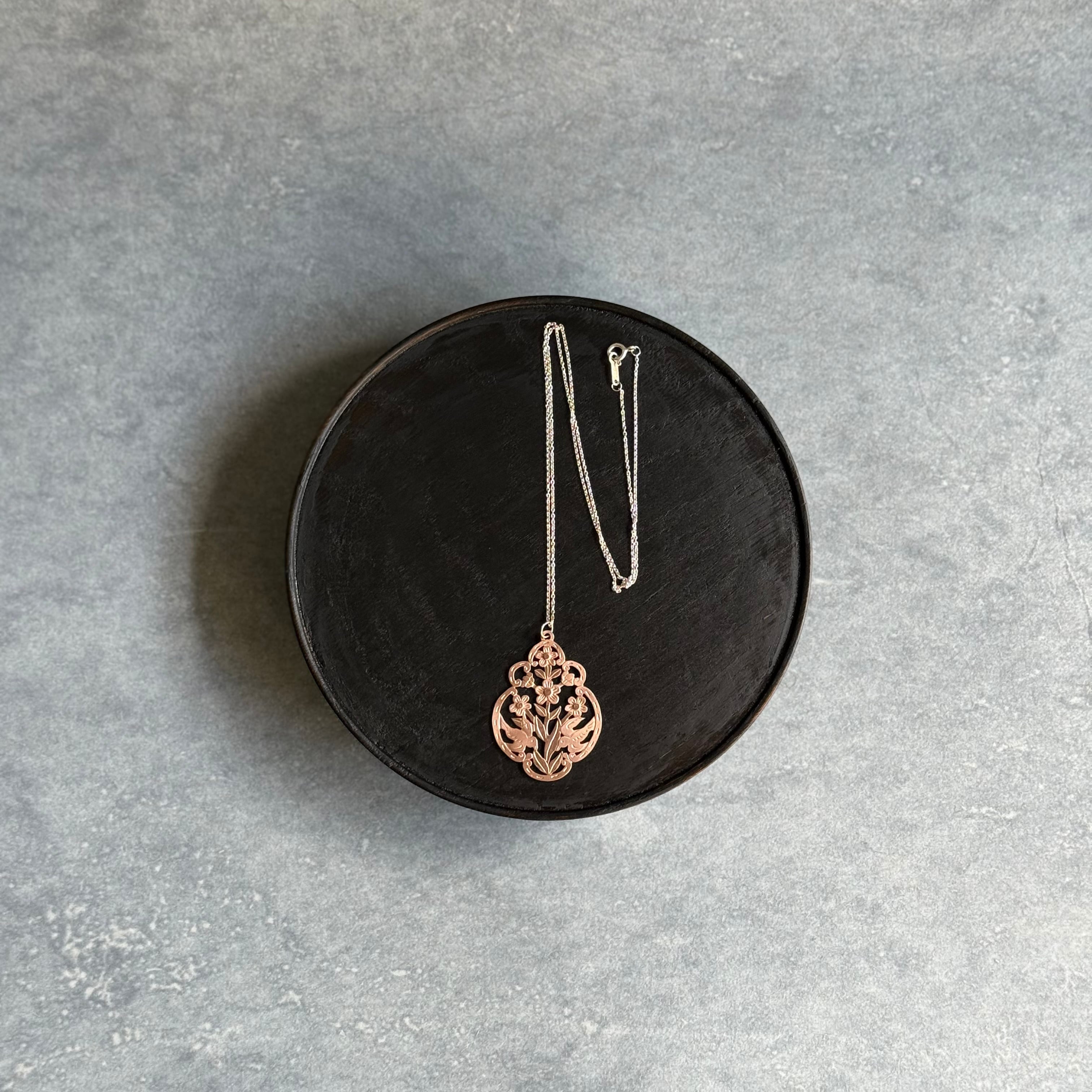 吉田史 向かい合う鳥 ネックレス