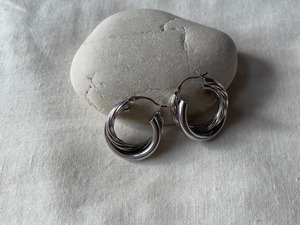 〈vintage silver925〉twist volume ring pierce