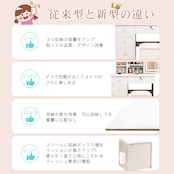 Tiktop 【1000円クーポン付き】 ドレッサー おしゃれ コンパクト テーブル スライド式 10段階明るさ調整可能 3色LED ミラー 化粧台 最新型 【v01】