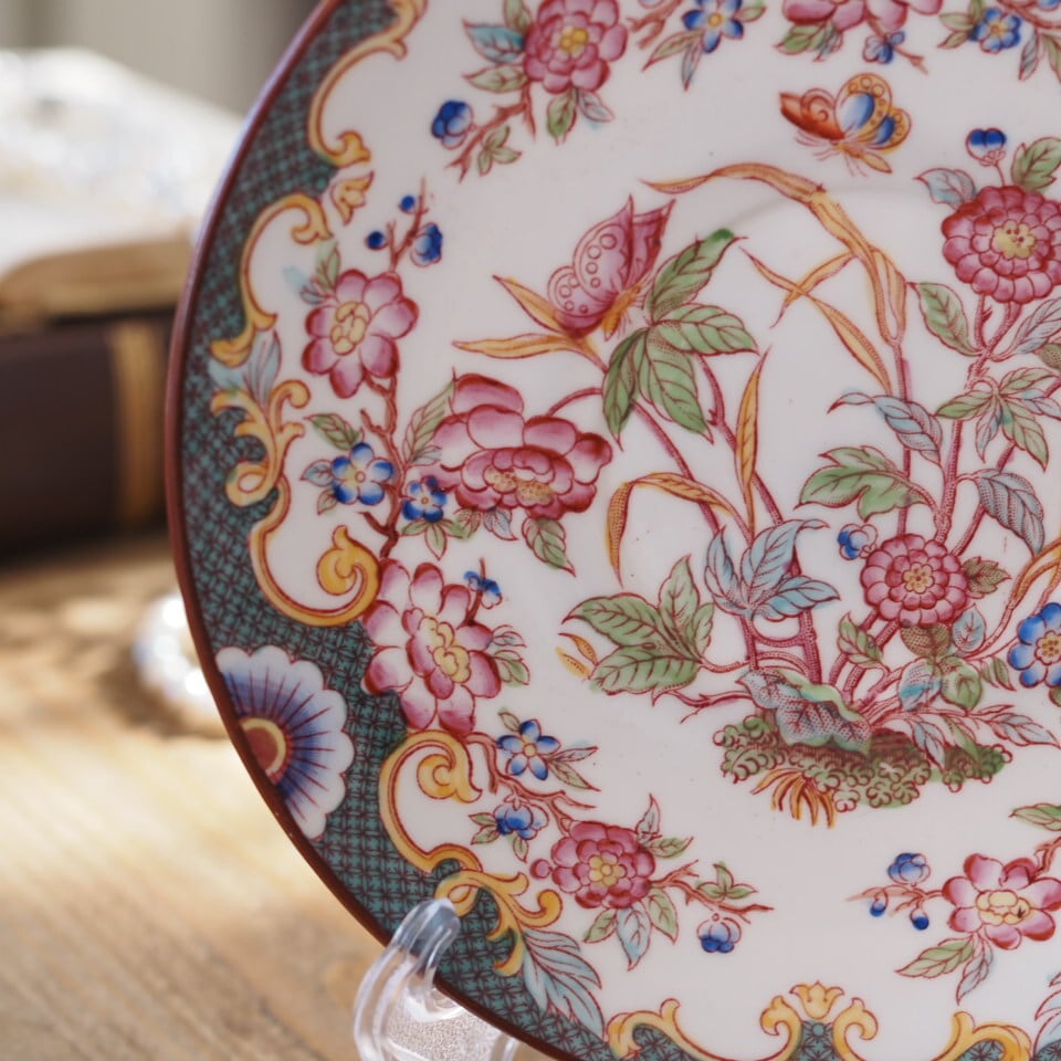 希少フランスアンティーク サルグミンヌ ミントン217 ソーサーC F2