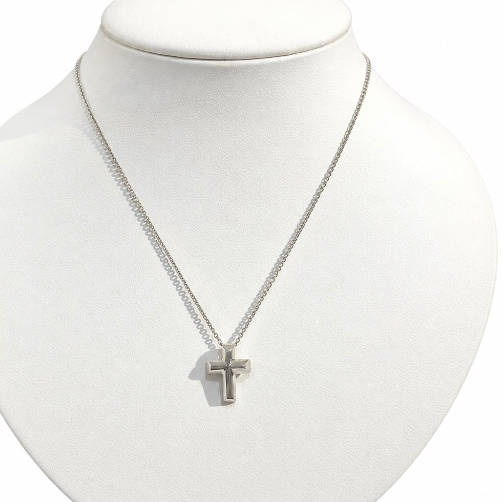 TIFFANY&CO.】2633 テンダネスハート クロスネックレス SV925 41cm