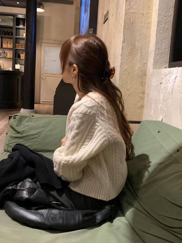 (OUNCE) caren cable cardigan