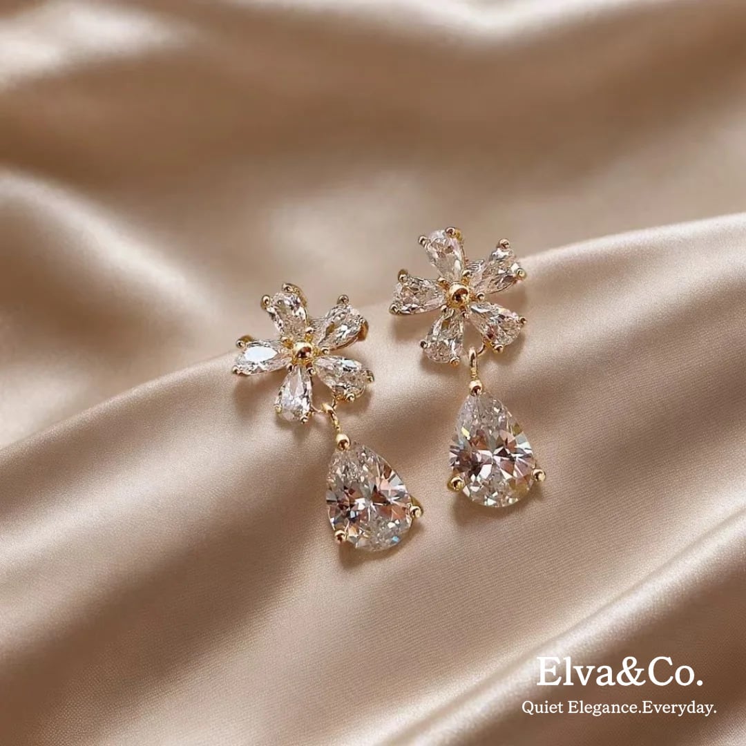Linea Drop Bloom Pierce(リネアドロップブルームピアス)