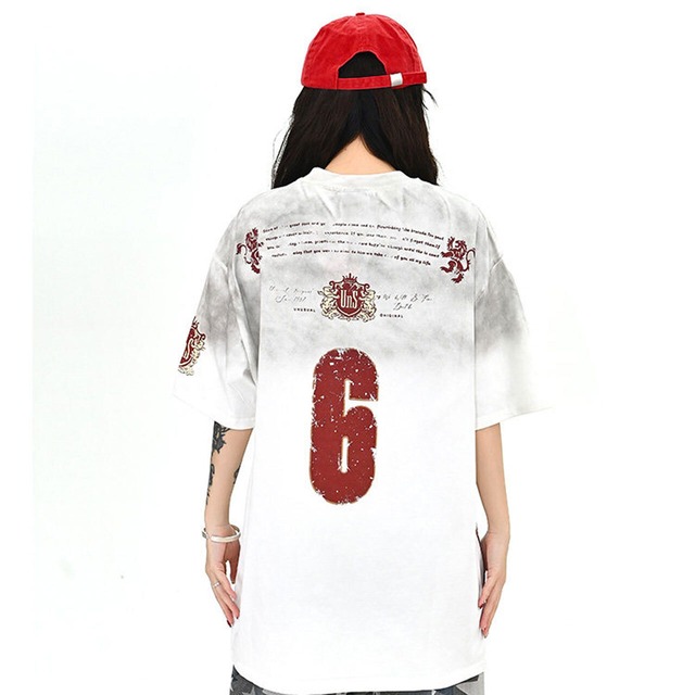 スモークナンバリングストリートオーバーTシャツ 2col   R01719