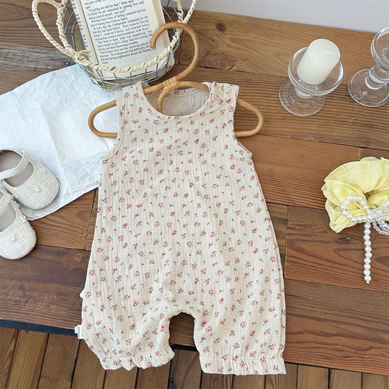 Kaz. N☆タンクトップロンパース BABY】夏作小花or動物柄タンクトップロンパース | 韓国子供服通販 - Baker
