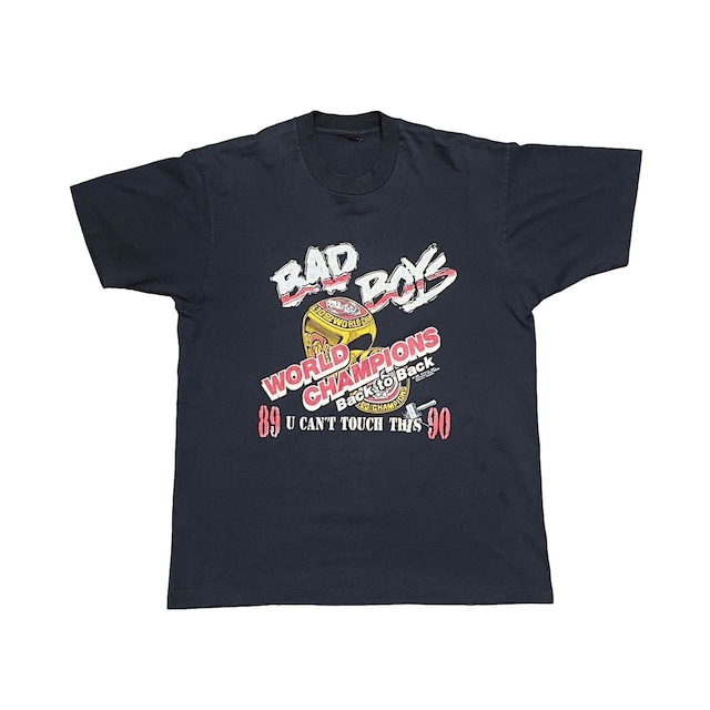 NBA 1990 BAD BOYS WORLD CHAMPIONS BACK TO BACK 89 U CAN'T TOUCH THIS 90 TEE FIT LIKE XL 0932