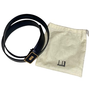 DUNHILL black leather belt