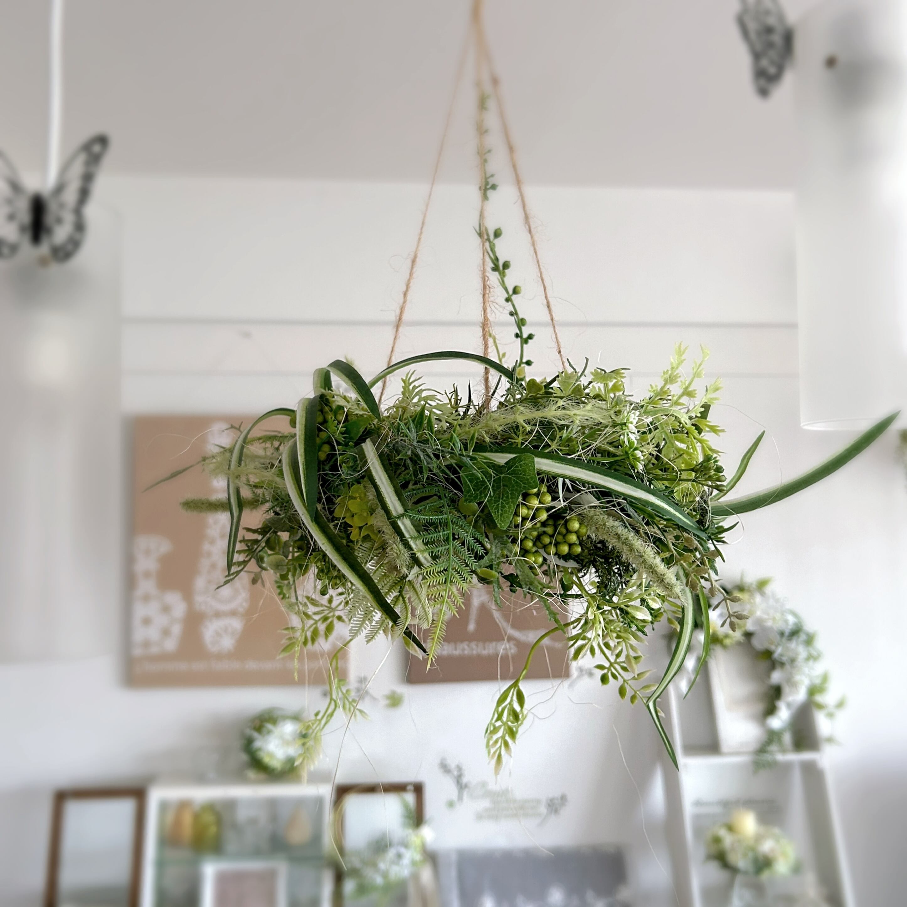 【専用】グリーンのフライングリース♡ グリーンのフライングリース ドライフラワー petit chocolat 通販