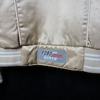 FUBU / ゴールド×ホワイト 切り替えジャケット / Y2K短丈シルエット / ラグジュアリーHIPHOP