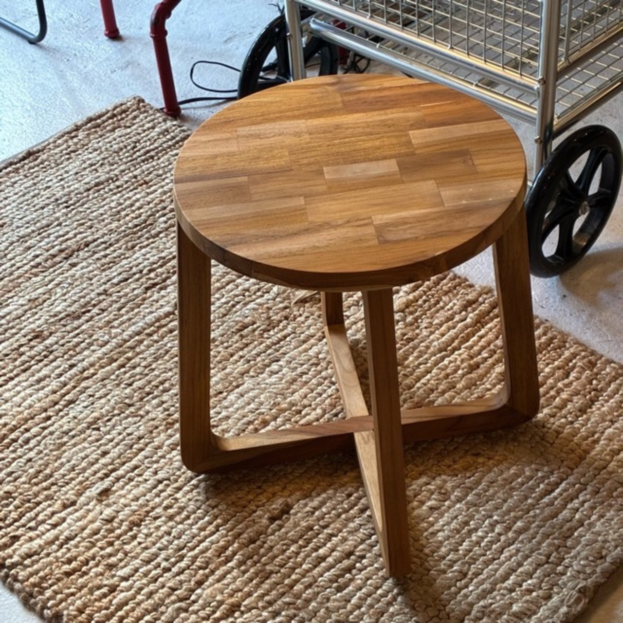Indonesia UNO stool　インドネシア　ウノスツール　チークウッド　サイドテーブル　シンプル　木製　北欧インテリア