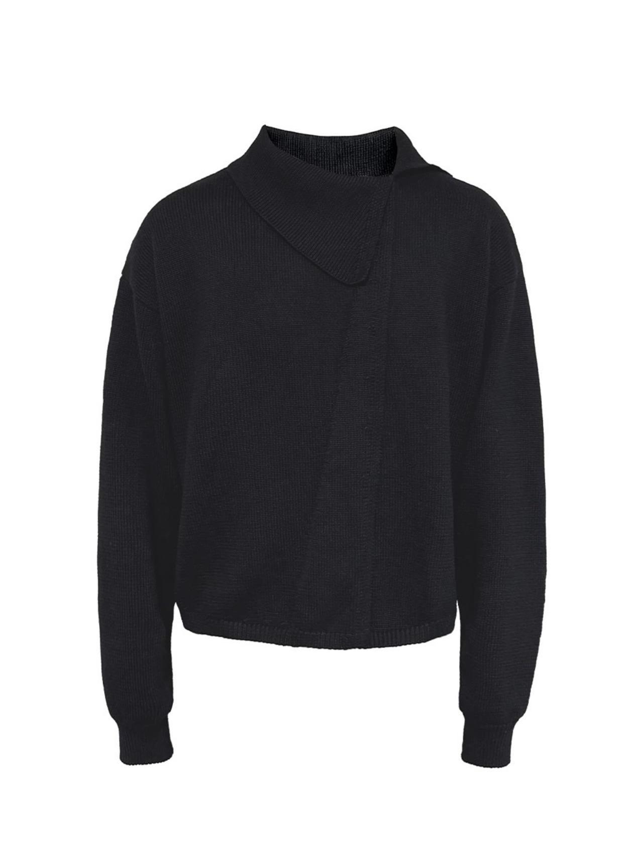 JCAESAR STUDIO Asymmetric Collar Knit Sweater