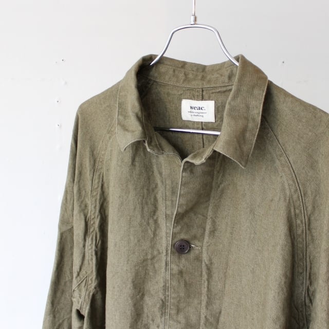 weac. WARRRK JACKET / リネンカバーオールジャケット （Olive） | C
