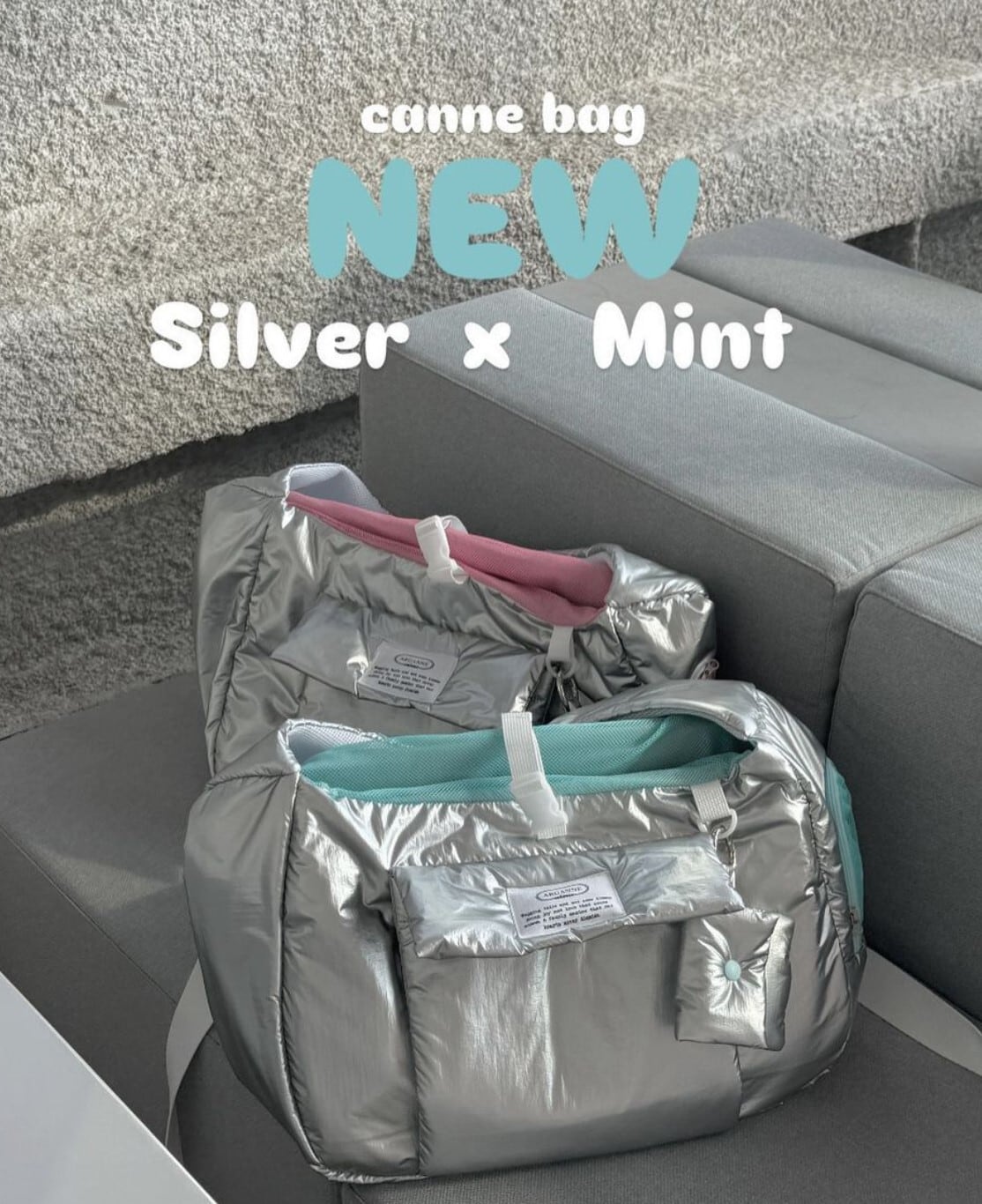 予約【ARCANNE】Canne bag《Silver×Mint / 2size対応》 | haneulpet