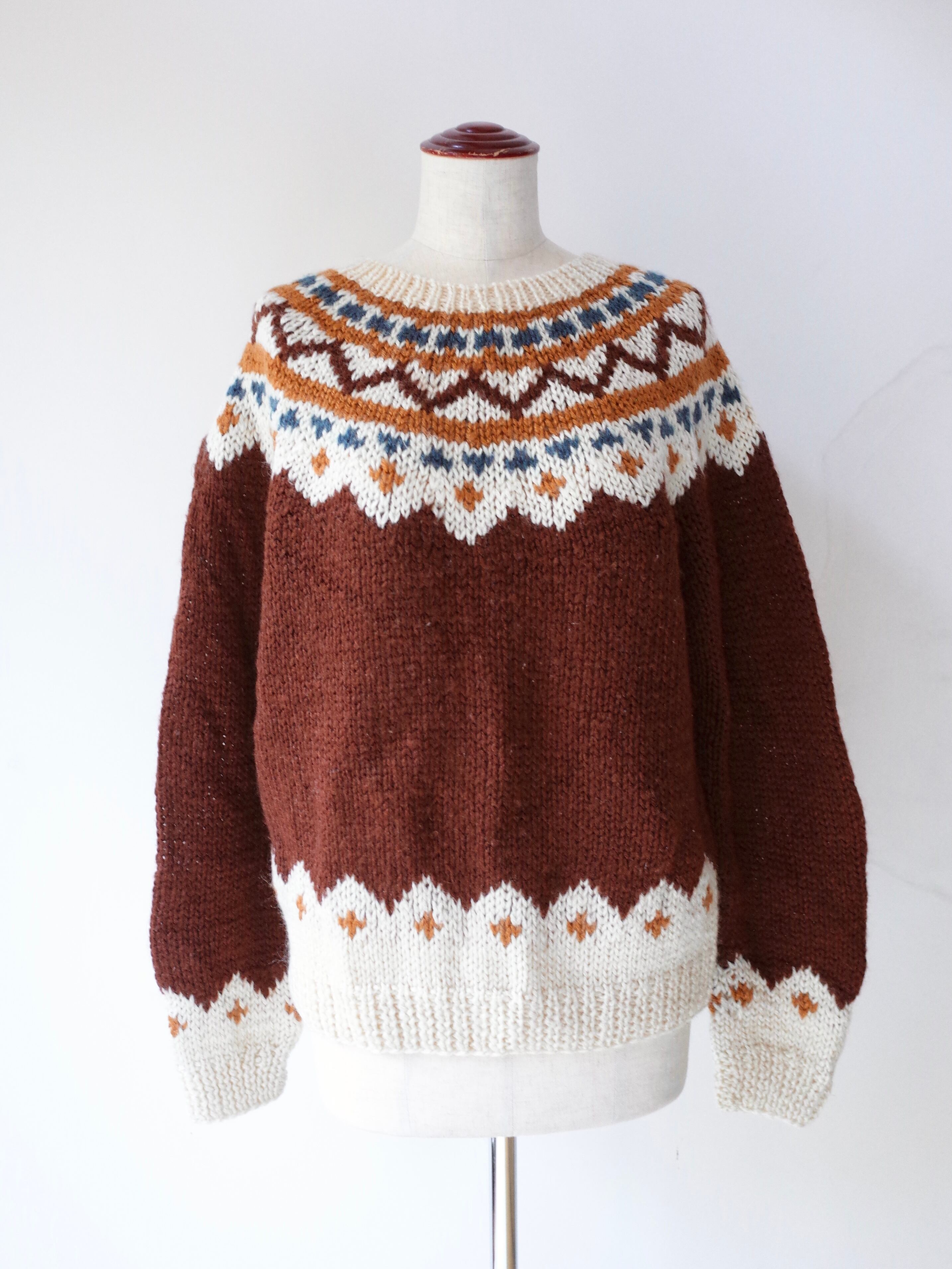 Fairisle acryl knit sweater