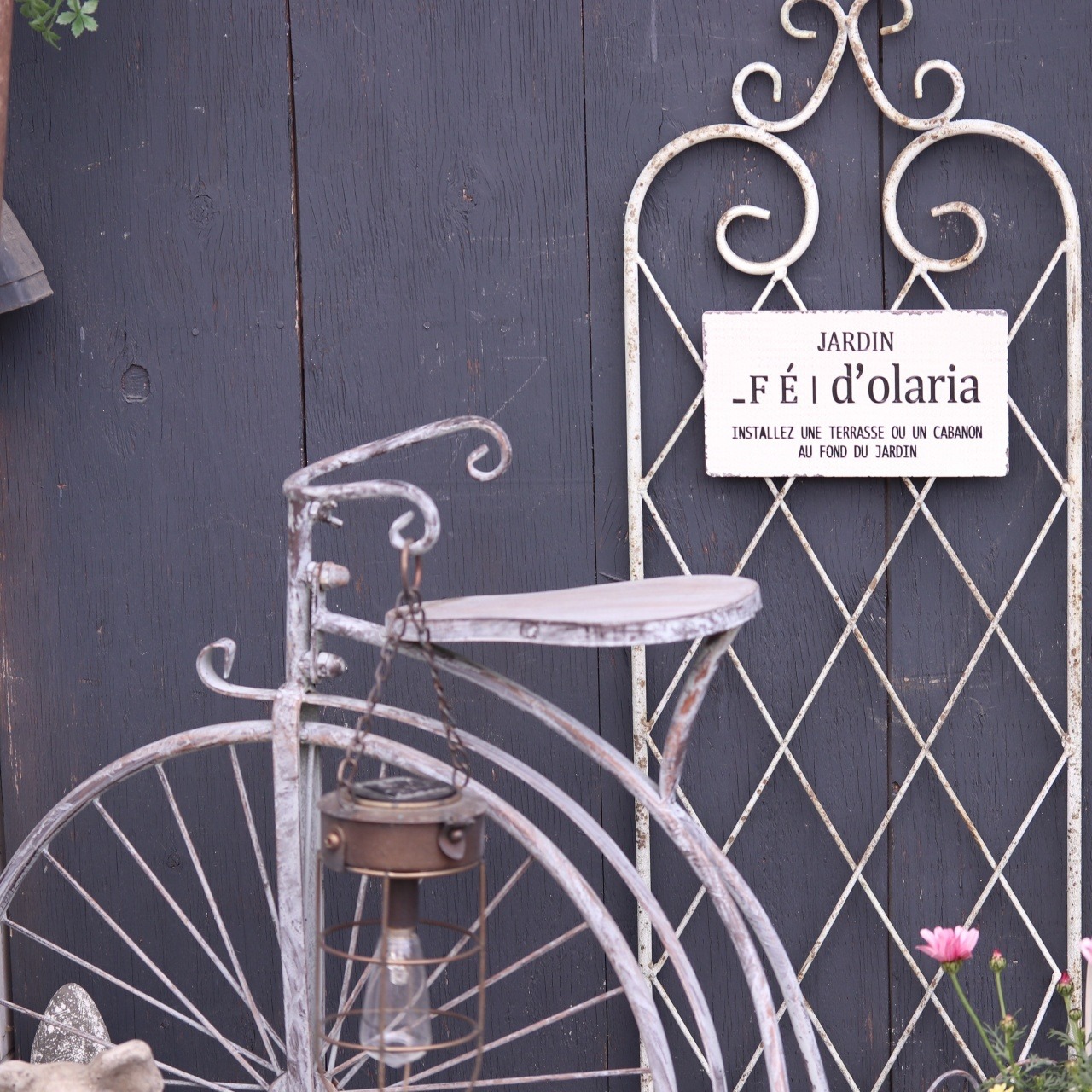 T田さま専用:mondimanche フェンス　ベレフルールフェンスW　UF 649｜お庭や壁のアクセントに　壁につけてお花を飾れる