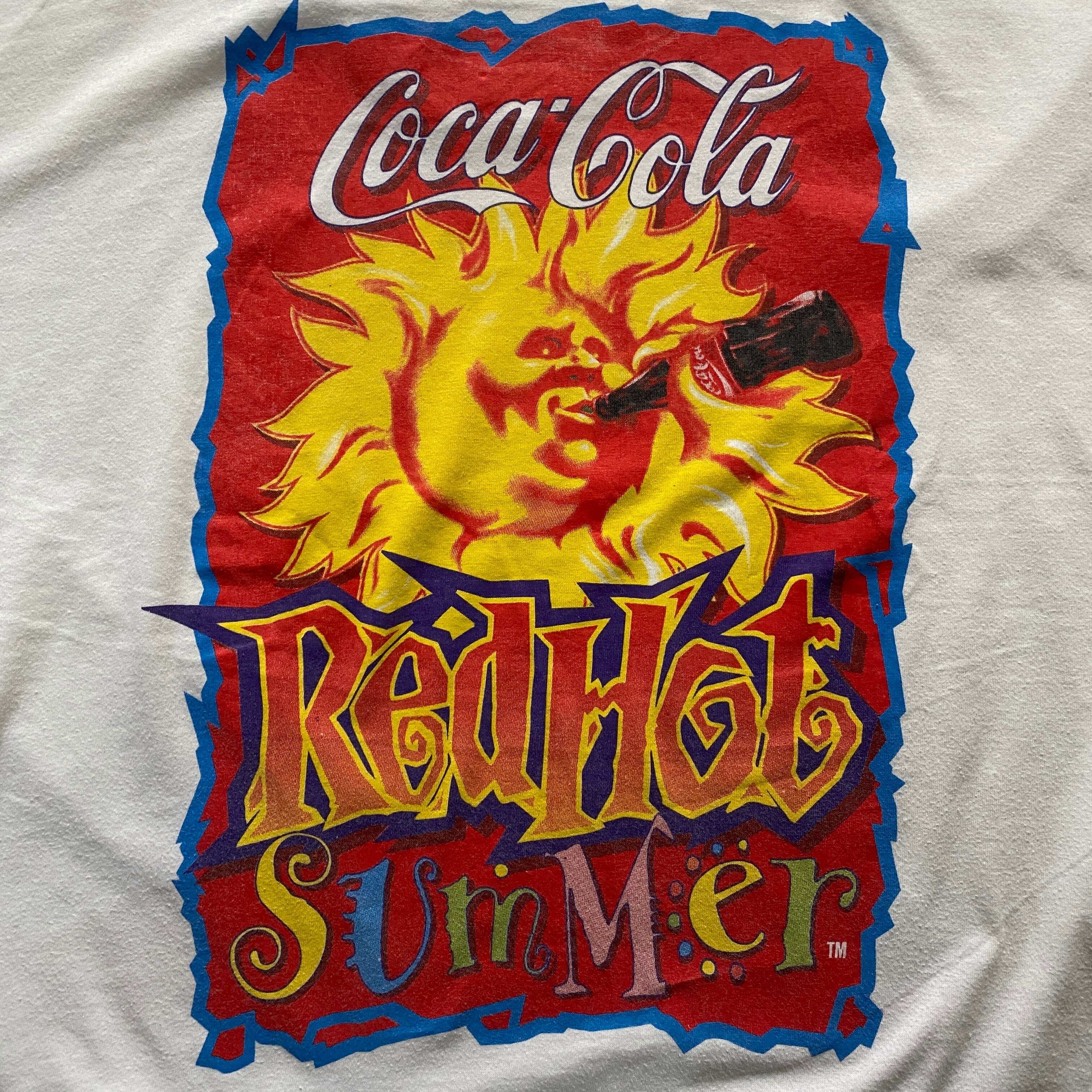 希少 XL 90's Coca-Cola Red Hot Summer Tシャツ