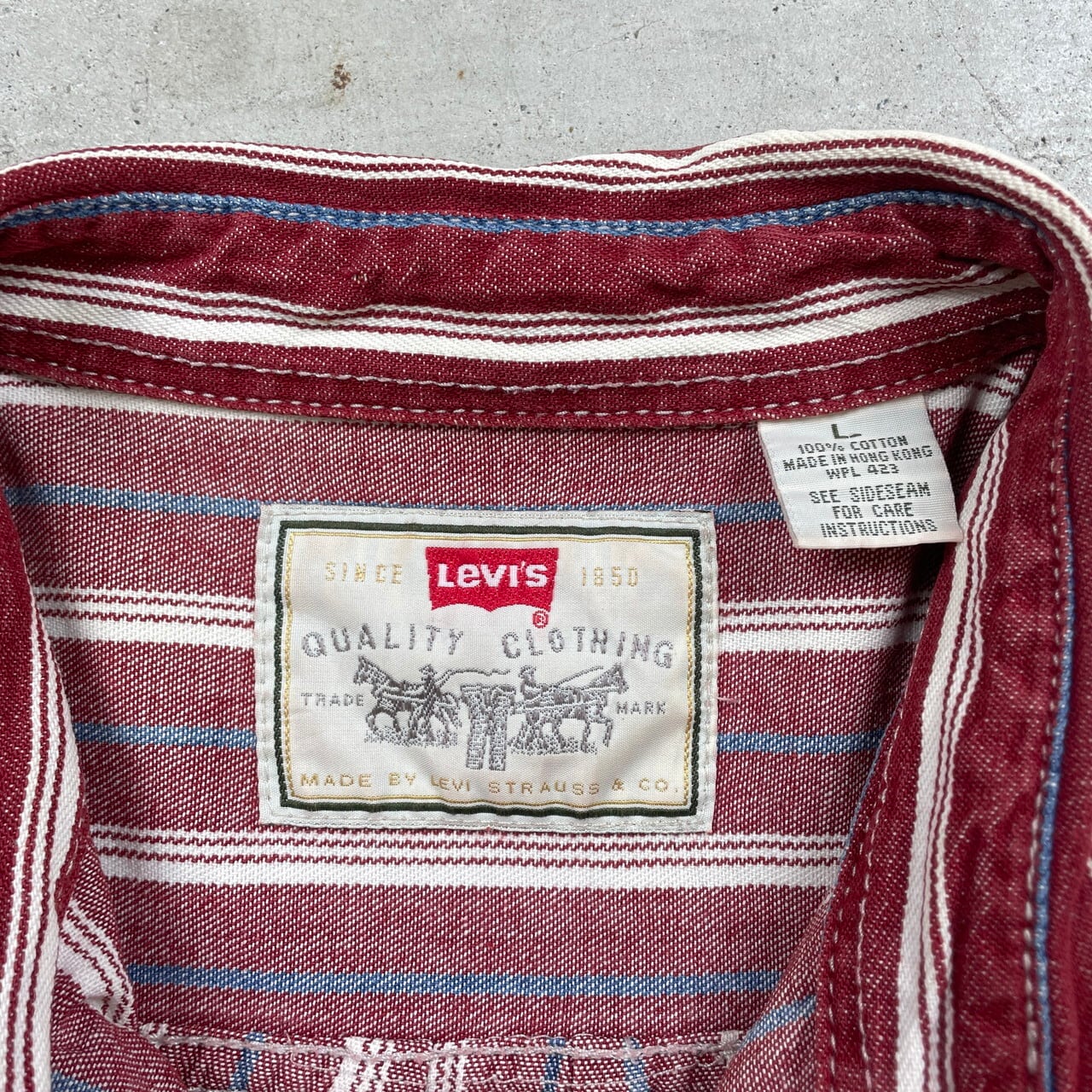 90年代 Levi's リーバイス ストライプシャツ ボタンダウンシャツ