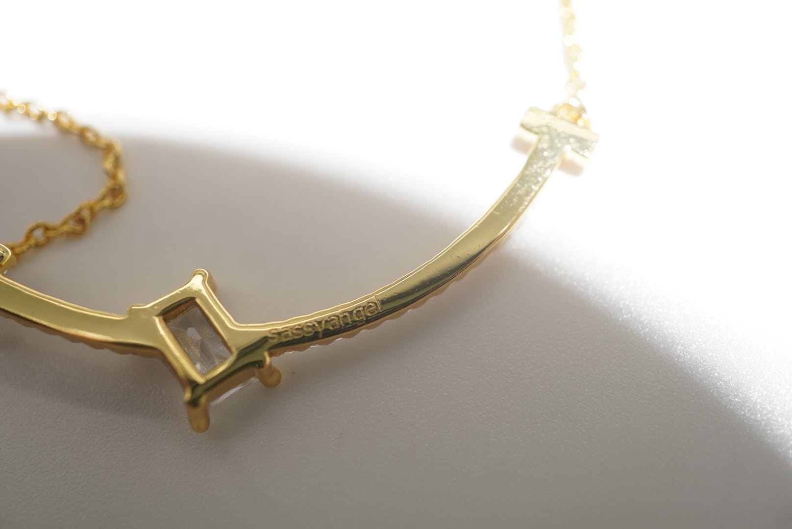 T zirconia necklace [027] | SASSY ANGEL