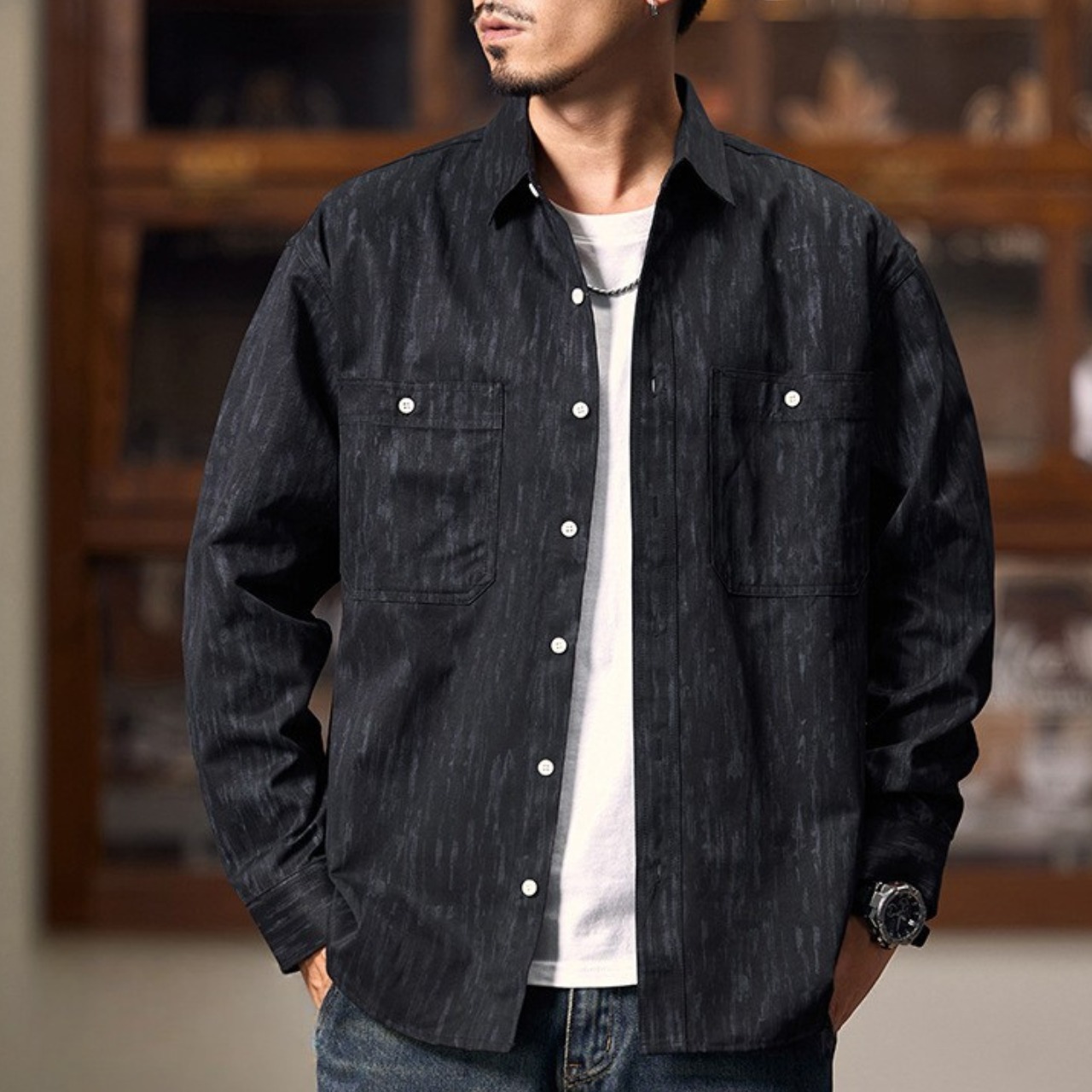 【Quiet Detail】プリントワークシャツ　TB1958・画像8