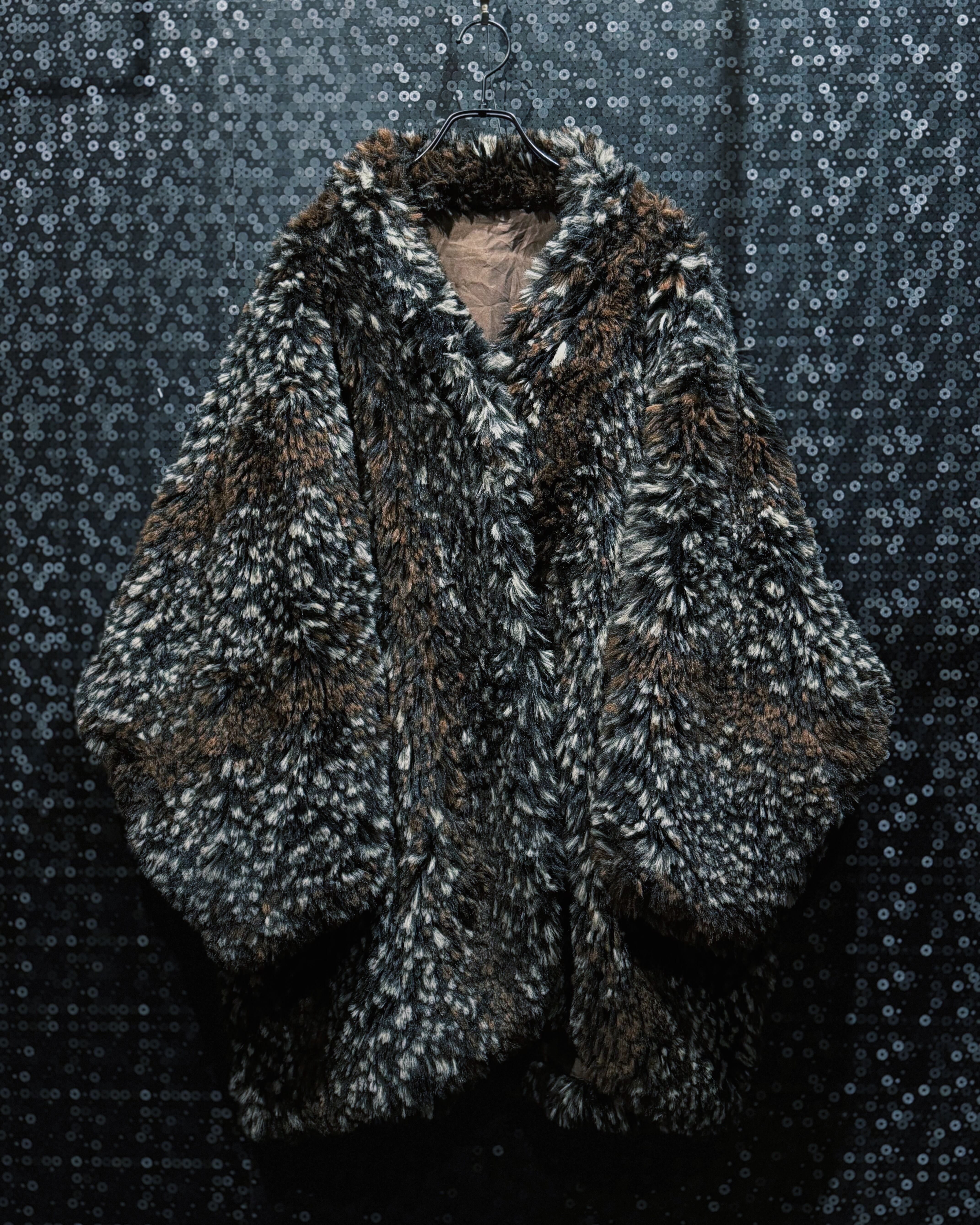 【ÆIEM】"vintage"mixed color shaggy fur coat