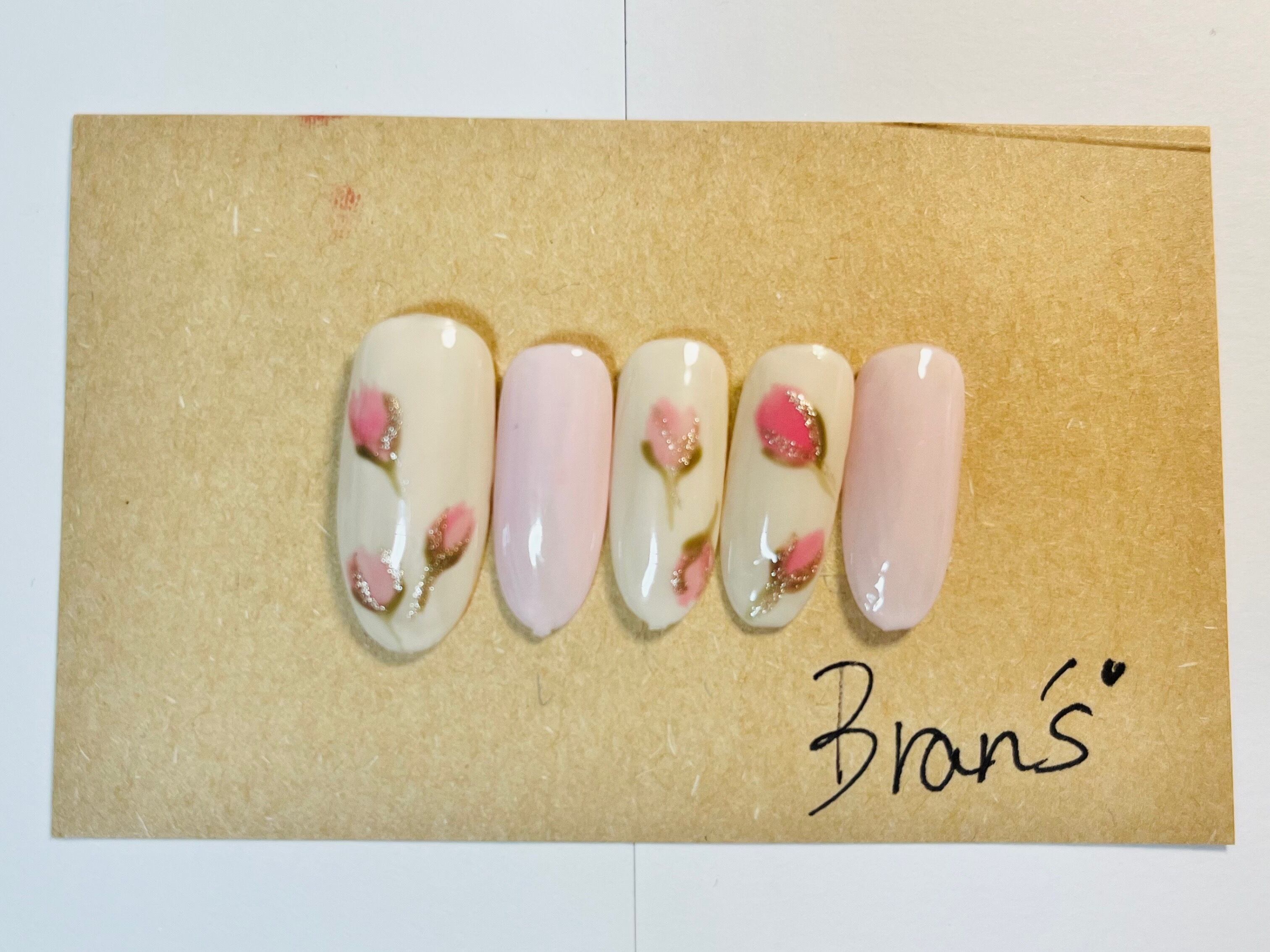 ネイルチップ【no.015】プリンセスネイル イエローネイル よぅ ローズ  