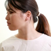 キラキラと輝く翡翠ピアスleaf diamond hoop！！　A貨翡翠  jd_mm1169