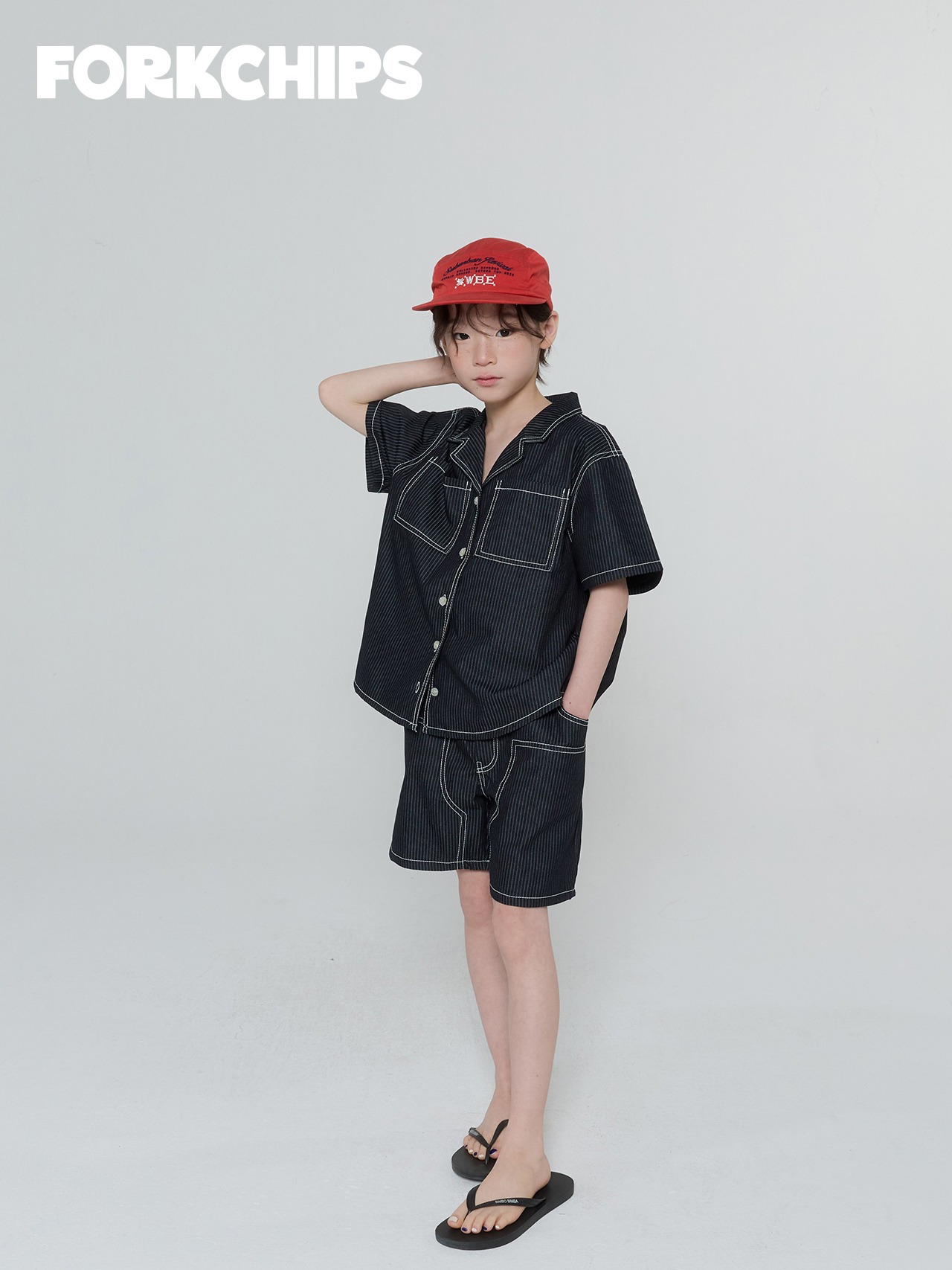 [FORKCHIPS] 넘버스티치셔츠 / [포크칩스] 넘버스티치셔츠